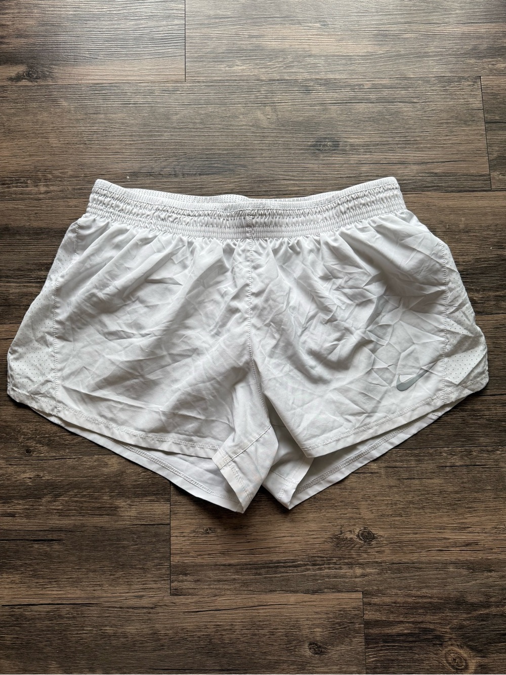 Nike White Dri-FIT Athletic Shorts